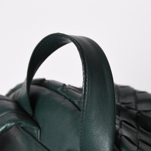 Very Good Condition BOTTEGA VENETA Bottega Veneta Bag Backpack Moss Green Intrecciato Leather B08560703L Used 4a009762