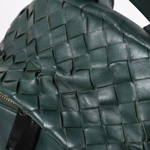 Very Good Condition BOTTEGA VENETA Bottega Veneta Bag Backpack Moss Green Intrecciato Leather B08560703L Used 4a009762