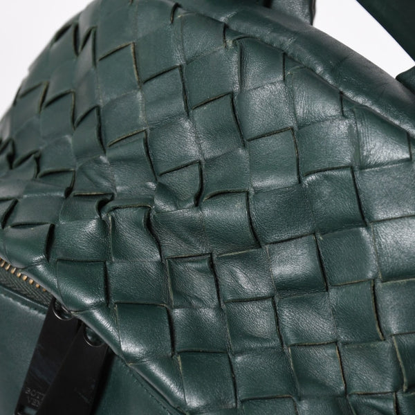 Very Good Condition BOTTEGA VENETA Bottega Veneta Bag Backpack Moss Green Intrecciato Leather B08560703L Used 4a009762
