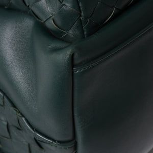 Very Good Condition BOTTEGA VENETA Bottega Veneta Bag Backpack Moss Green Intrecciato Leather B08560703L Used 4a009762