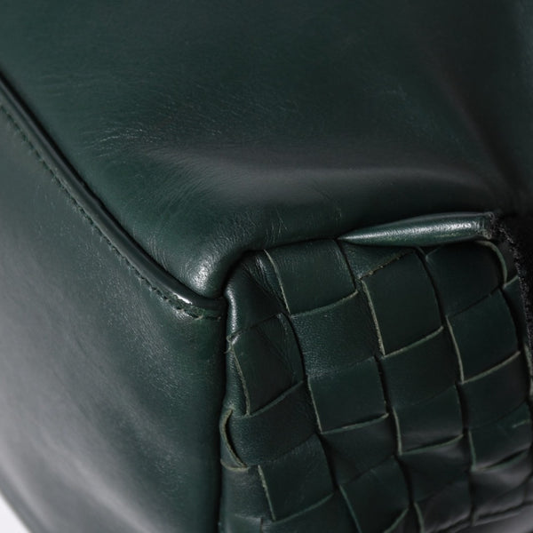 Very Good Condition BOTTEGA VENETA Bottega Veneta Bag Backpack Moss Green Intrecciato Leather B08560703L Used 4a009762