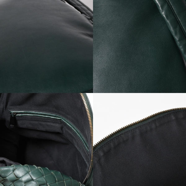 Very Good Condition BOTTEGA VENETA Bottega Veneta Bag Backpack Moss Green Intrecciato Leather B08560703L Used 4a009762