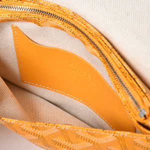 Very good condition GOYARD Plume Chain Wallet Wallet Shoulder Bag Leather PVC Yellow Silver Hardware Used 4a009771