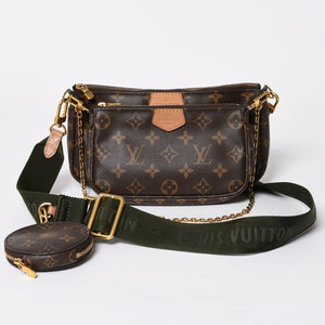 Very Good Condition LOUIS VUITTON Multi Pochette Accessoire Shoulder Bag Brown Gold Hardware M44813 Used 4a009778