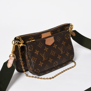 Very Good Condition LOUIS VUITTON Multi Pochette Accessoire Shoulder Bag Brown Gold Hardware M44813 Used 4a009778