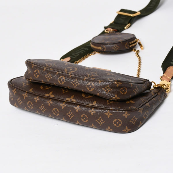 Very Good Condition LOUIS VUITTON Multi Pochette Accessoire Shoulder Bag Brown Gold Hardware M44813 Used 4a009778