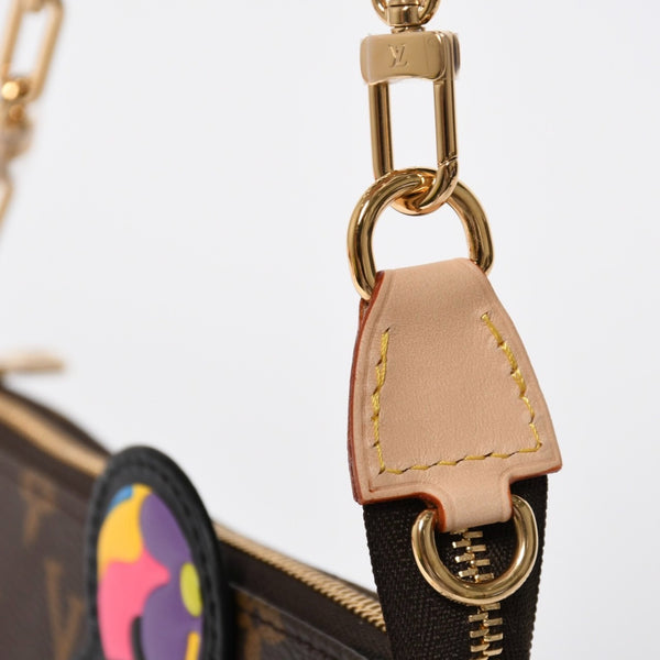 New Unused LOUIS VUITTON Pochette Accessoire Monogram Panda Brown Gold Hardware PVC M13440 Used 4a009586
