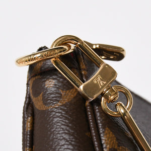 New Unused LOUIS VUITTON Pochette Accessoire Monogram Panda Brown Gold Hardware PVC M13440 Used 4a009586