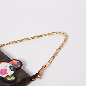 New Unused LOUIS VUITTON Pochette Accessoire Monogram Panda Brown Gold Hardware PVC M13440 Used 4a009586