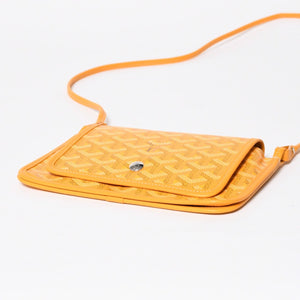Very good condition GOYARD Plume Chain Wallet Wallet Shoulder Bag Leather PVC Yellow Silver Hardware Used 4a009771