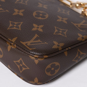 New Unused LOUIS VUITTON Pochette Accessoire Monogram Panda Brown Gold Hardware PVC M13440 Used 4a009586