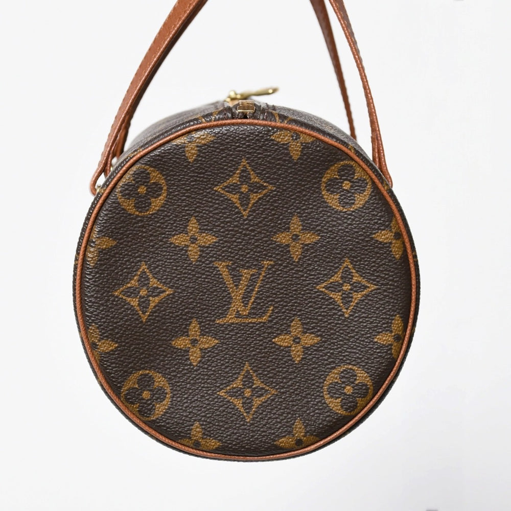 Very Good Condition LOUIS VUITTON Papillon 26 Handbag M51366 Monogram Brown Leather Gold Hardware Old Model Used 4a009756