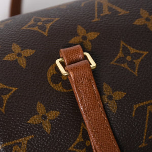 Very Good Condition LOUIS VUITTON Papillon 26 Handbag M51366 Monogram Brown Leather Gold Hardware Old Model Used 4a009756
