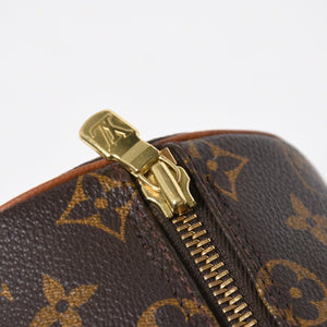 Very Good Condition LOUIS VUITTON Papillon 26 Handbag M51366 Monogram Brown Leather Gold Hardware Old Model Used 4a009756