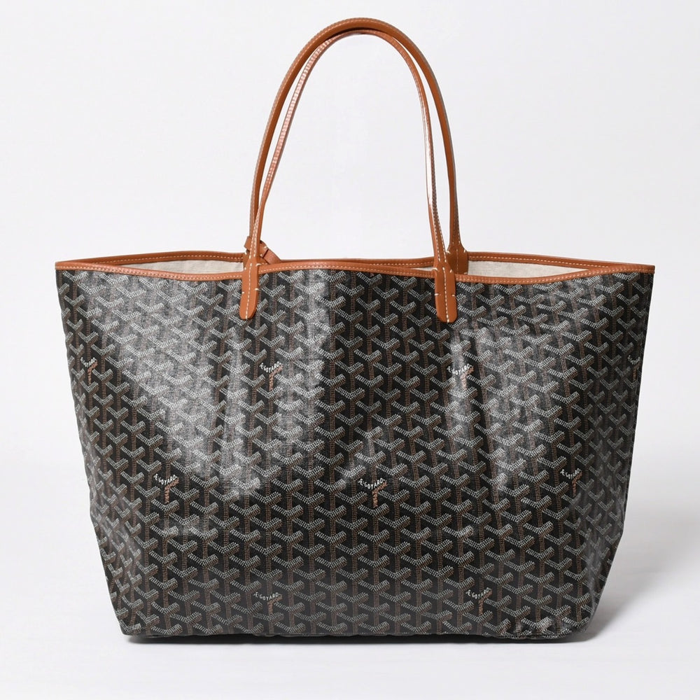 極美品 GOYARD ゴヤール SAINT LOUIS GM サンルイGM ブラウン トートバッグ PVCコーティングキャンバス 中古 4a009774