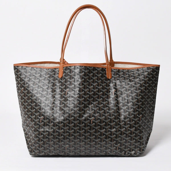 Very Good Condition GOYARD SAINT LOUIS GM Saint Louis GM Brown Tote Bag PVC Coated Canvas Used 4a009774
