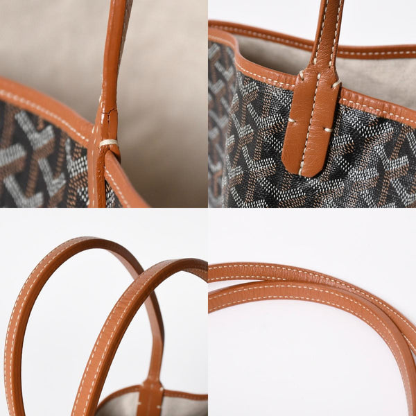 Very Good Condition GOYARD SAINT LOUIS GM Saint Louis GM Brown Tote Bag PVC Coated Canvas Used 4a009774