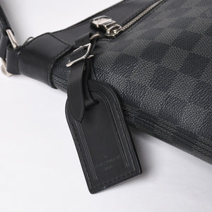 LOUIS VUITTON ルイヴィトン ミックPM ショルダーバッグ N40003 ダミエグラフィットキャンバス ブラック 美品 中古 4a009700