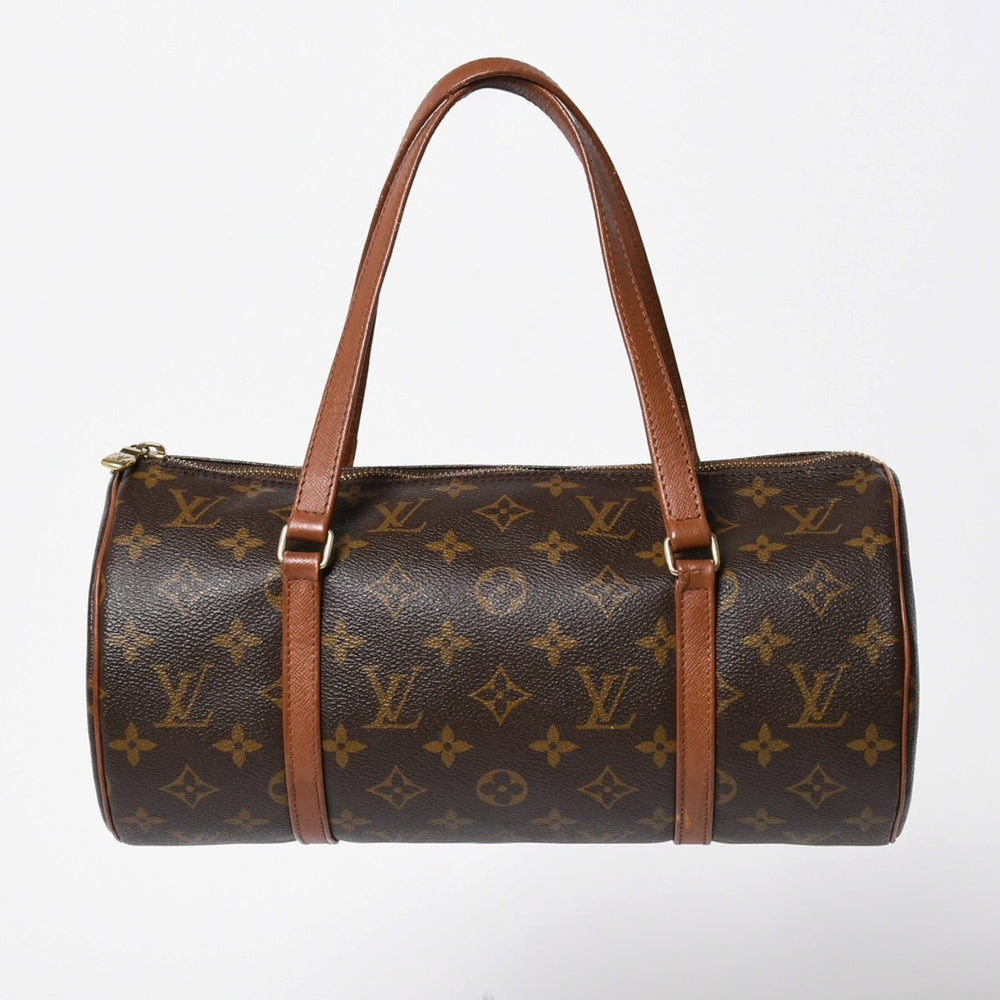 極美品 LOUIS VUITTON ルイヴィトン パピヨン30 GM ハンドバッグ M51365 モノグラム ゴールド金具 旧型 筒型 中古 4a009736