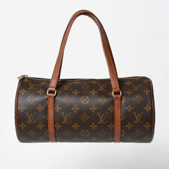 極美品 LOUIS VUITTON ルイヴィトン パピヨン30 GM ハンドバッグ M51365 モノグラム ゴールド金具 旧型 筒型 中古 4a009736