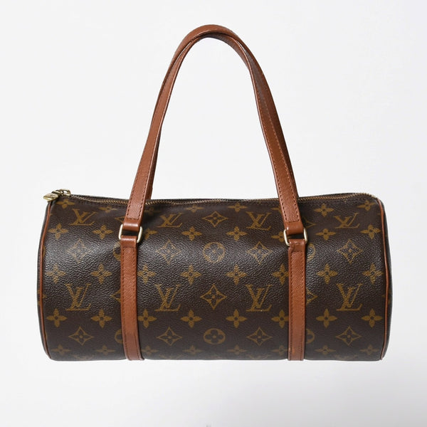 極美品 LOUIS VUITTON ルイヴィトン パピヨン30 GM ハンドバッグ M51365 モノグラム ゴールド金具 旧型 筒型 中古 4a009736