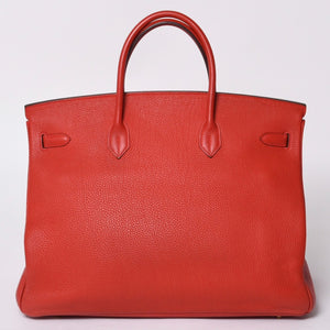Very good condition HERMES Birkin 40 Vermilion Togo 40cm □P stamp Gold hardware Handbag Used 4a000977