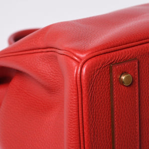 Very good condition HERMES Birkin 40 Vermilion Togo 40cm □P stamp Gold hardware Handbag Used 4a000977