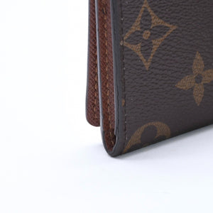 極美品 LOUIS VUITTON ルイヴィトン アンヴェロップ カルト ドゥ ヴィジット カードケース M63801 ブラウン モノグラムキャンバス ゴールド金具 中古 4a009782