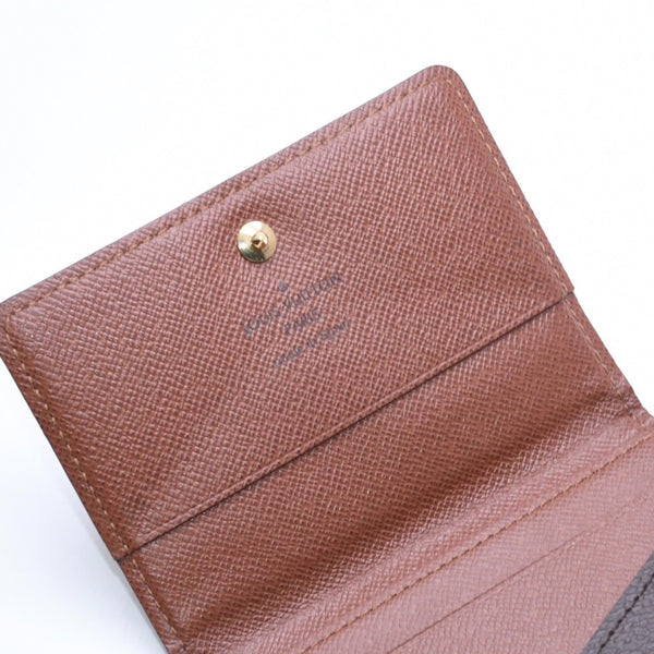 極美品 LOUIS VUITTON ルイヴィトン アンヴェロップ カルト ドゥ ヴィジット カードケース M63801 ブラウン モノグラムキャンバス ゴールド金具 中古 4a009782