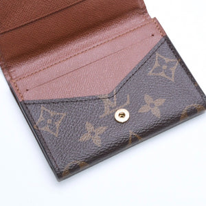 極美品 LOUIS VUITTON ルイヴィトン アンヴェロップ カルト ドゥ ヴィジット カードケース M63801 ブラウン モノグラムキャンバス ゴールド金具 中古 4a009782