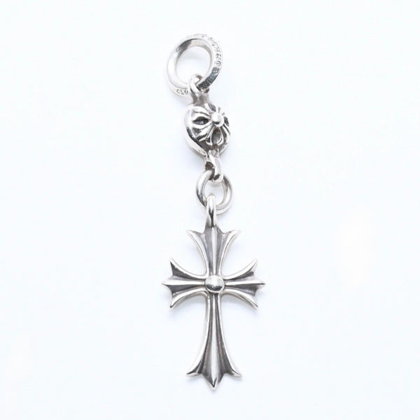 極美品 CHROME HEARTS クロムハーツ CH TINY CROSS タイニークロス ボールチェーン チャーム ネックレス シルバー925 5.4g 中古 4a010499