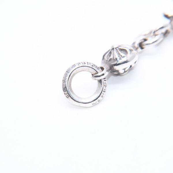 極美品 CHROME HEARTS クロムハーツ CH TINY CROSS タイニークロス ボールチェーン チャーム ネックレス シルバー925 5.4g 中古 4a010499
