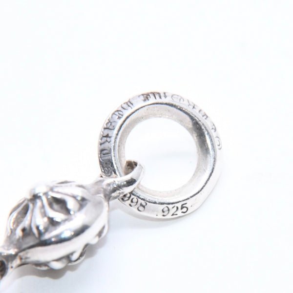 極美品 CHROME HEARTS クロムハーツ CH TINY CROSS タイニークロス ボールチェーン チャーム ネックレス シルバー925 5.4g 中古 4a010499