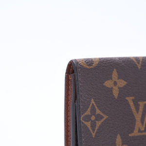 極美品 LOUIS VUITTON ルイヴィトン アンヴェロップ カルト ドゥ ヴィジット カードケース M63801 ブラウン モノグラムキャンバス ゴールド金具 中古 4a009782