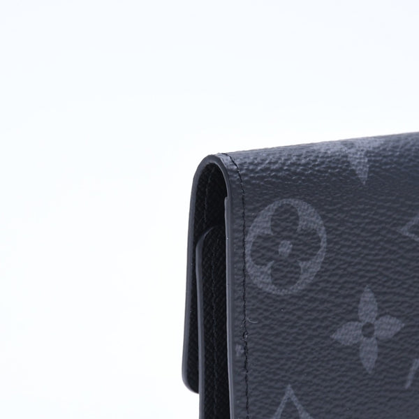 極美品 LOUIS VUITTON ルイヴィトン キーケース 鍵入れ 6連 モノグラム・エクリプス キャンバス ブラック グレー シルバー金具 M82603 中古 4a009780
