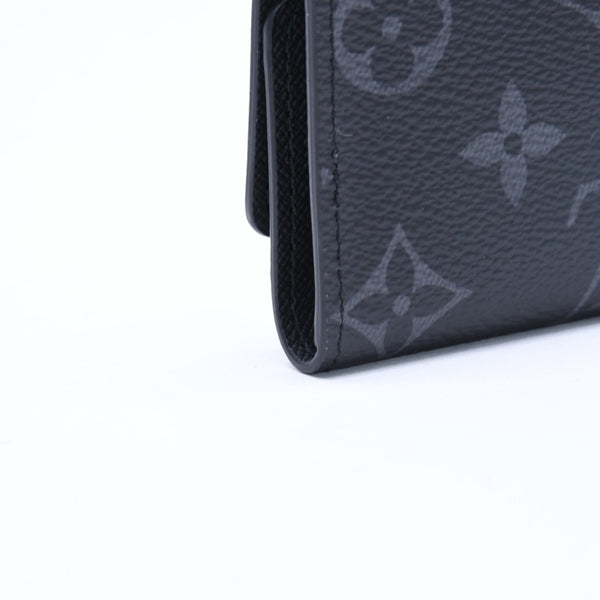 極美品 LOUIS VUITTON ルイヴィトン キーケース 鍵入れ 6連 モノグラム・エクリプス キャンバス ブラック グレー シルバー金具 M82603 中古 4a009780
