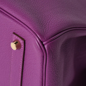 Mint condition HERMES Birkin 35 handbag, Togo leather, Anemone color, gold hardware. ◻R stamp, used, item number 4a009795