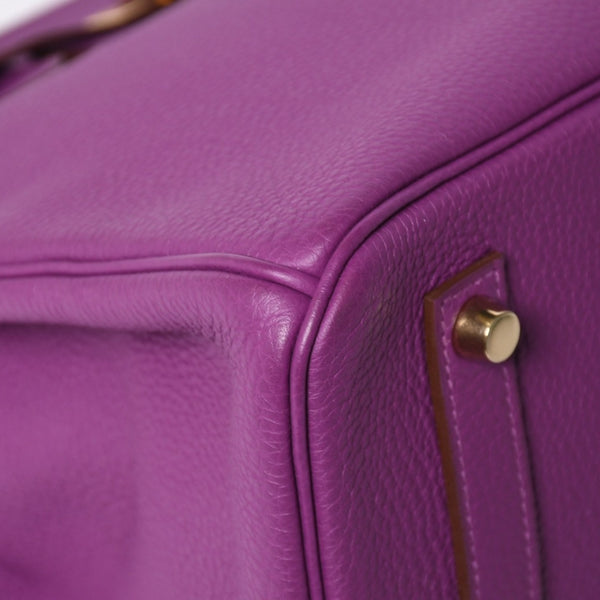 Mint condition HERMES Birkin 35 handbag, Togo leather, Anemone color, gold hardware. ◻R stamp, used, item number 4a009795