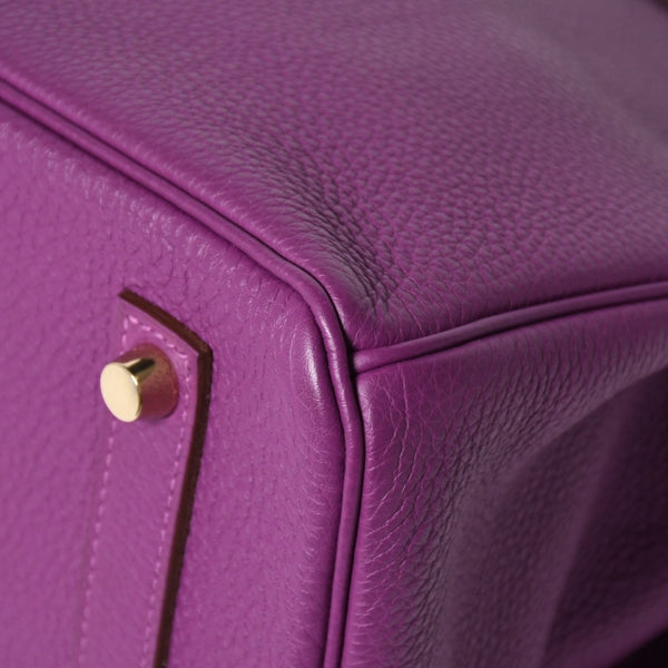 Mint condition HERMES Birkin 35 handbag, Togo leather, Anemone color, gold hardware. ◻R stamp, used, item number 4a009795