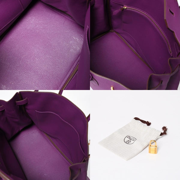 Mint condition HERMES Birkin 35 handbag, Togo leather, Anemone color, gold hardware. ◻R stamp, used, item number 4a009795