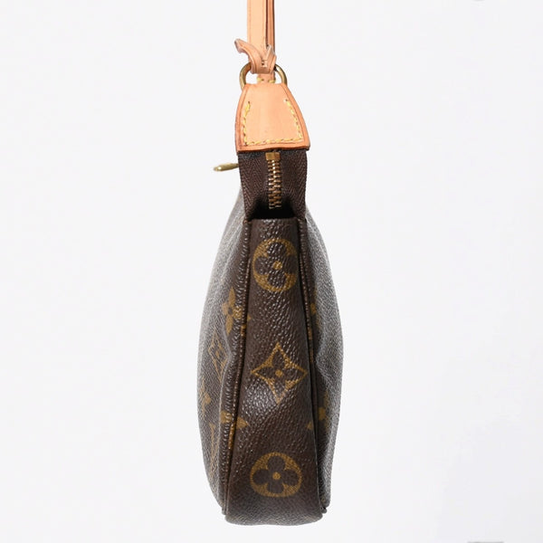 Very Good Condition LOUIS VUITTON Pochette Accessory Pouch M51980 Monogram Brown Used 4a009784