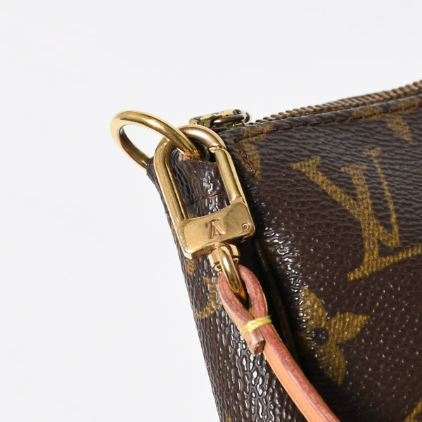 Very Good Condition LOUIS VUITTON Pochette Accessory Pouch M51980 Monogram Brown Used 4a009784