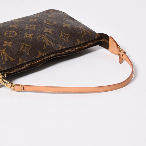 Very Good Condition LOUIS VUITTON Pochette Accessory Pouch M51980 Monogram Brown Used 4a009784