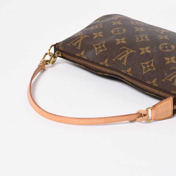 Very Good Condition LOUIS VUITTON Pochette Accessory Pouch M51980 Monogram Brown Used 4a009784