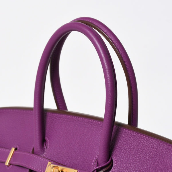 Mint condition HERMES Birkin 35 handbag, Togo leather, Anemone color, gold hardware. ◻R stamp, used, item number 4a009795