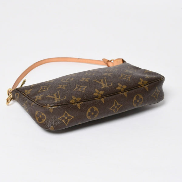 Very Good Condition LOUIS VUITTON Pochette Accessory Pouch M51980 Monogram Brown Used 4a009784