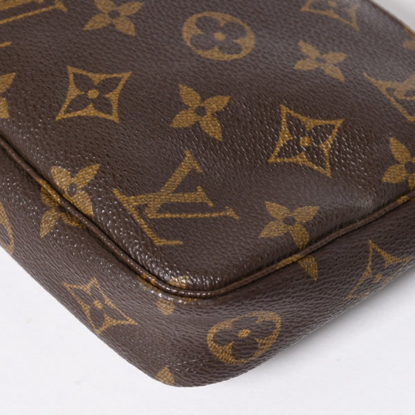 Very Good Condition LOUIS VUITTON Pochette Accessory Pouch M51980 Monogram Brown Used 4a009784