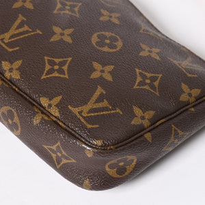 Very Good Condition LOUIS VUITTON Pochette Accessory Pouch M51980 Monogram Brown Used 4a009784