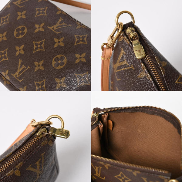 Very Good Condition LOUIS VUITTON Pochette Accessory Pouch M51980 Monogram Brown Used 4a009784