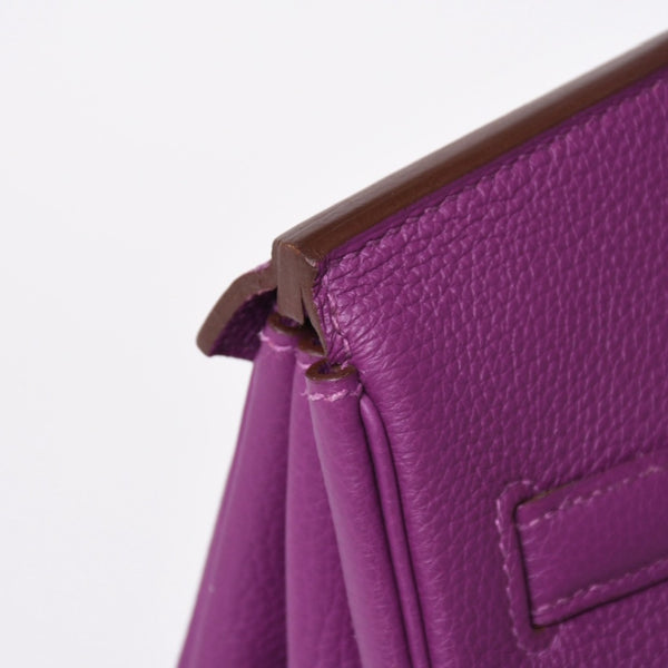 Mint condition HERMES Birkin 35 handbag, Togo leather, Anemone color, gold hardware. ◻R stamp, used, item number 4a009795